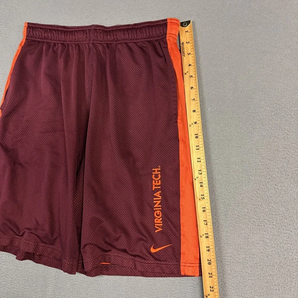 Nike Basketball Shorts Mens Medium Maroon Virginia Tech Dri Fit Relaxed Stretch